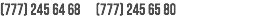 (777) 245 64 68 (777) 245 65 80